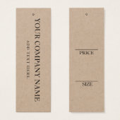 シンプル黒衣のぶら下がった表示価格カード (正面&裏面)