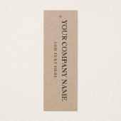 シンプル黒衣のぶら下がった表示価格カード (正面)