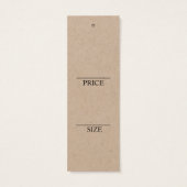 シンプル黒衣のぶら下がった表示価格カード (裏面)