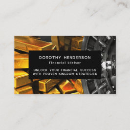 シンプル黒財務顧問フォト名刺 名刺