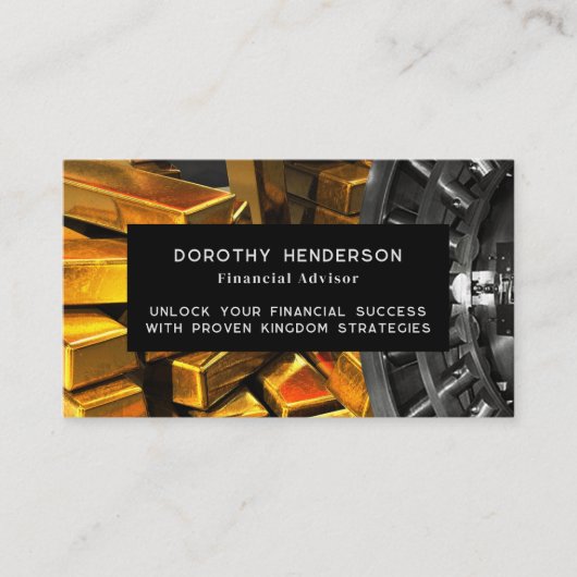 シンプル黒財務顧問フォト名刺 名刺 (正面)