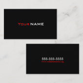 シンプル黒赤白 名刺 (正面/裏面)