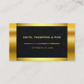 シンプル黒金ゴールドプロフェッショナル写真法事業 名刺 (正面)