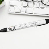 シンプル黒金ゴールドヘアサロンロゴプロモーション 黒ボールペン