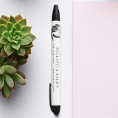 シンプル黒金ゴールドヘアサロンロゴプロモーション 黒ボールペン