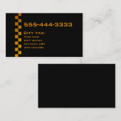 シンプル黒金ゴールド手紙タクシーサービスカード 名刺 (正面/裏面)