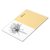 シンプル黒鉛筆芸術的でヒマワリのスケッチ ノートパッド (アングル)