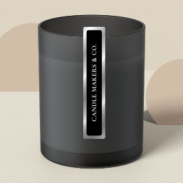 シンプル黒銀改ざん防止薄型キャンドルラベル ラベル