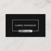 シンプル黒銀組み合わせ名刺 名刺 (正面)