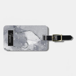 シンプル黒銀 ラゲッジタグ