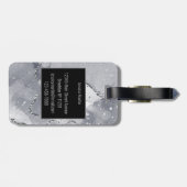 シンプル黒銀 ラゲッジタグ (裏面横)