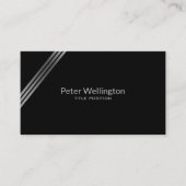 シンプル黒銀 名刺 (正面)