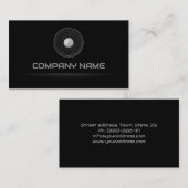 シンプル黒飛行機エンジン空港運営 名刺 (正面/裏面)