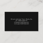 シンプル黒飛行機エンジン空港運営 名刺 (裏面)