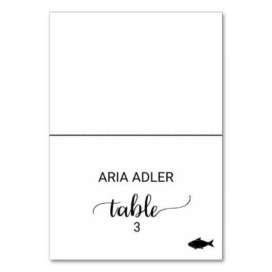 シンプル黒魚料理オプション座席表 テーブルナンバー (正面)
