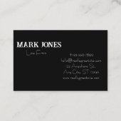 シンプル黒 名刺 (裏面)