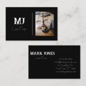 シンプル黒 名刺 (正面/裏面)