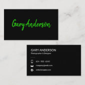 シンプル黒 名刺 (正面/裏面)