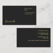 シンプル黒 名刺 (正面/裏面)