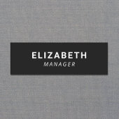 シンプル黒 名札