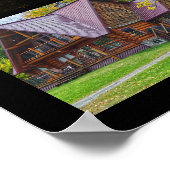 シンプル９枚写真コラージュカスタムカラー パーソナライズド ポスター (角)