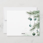 シンプル1フォトメカラフルリークリスマス シーズンカード (裏面)