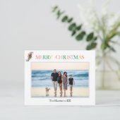 シンプル1フォトメカラフルリークリスマス シーズンカード (スタンド正面)