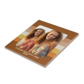 シンプル1写真テンプレート – 暖色縁ど-文字 タイル (側面)