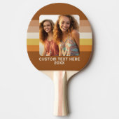 シンプル1写真テンプレート – 暖色縁ど-文字 卓球ラケット (正面)