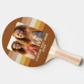 シンプル1写真テンプレート – 暖色縁ど-文字 卓球ラケット (横)