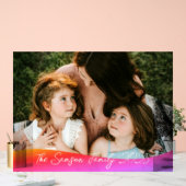 シンプル1写真フルカバレッジ – スクリプト文字オーバーレイ アクリルサイン (ウェディング)