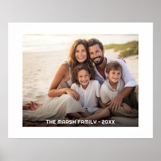 シンプル1写真フルカバレッジ – Chunky文字オーバーレイ ポスター (正面)