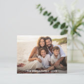 シンプル1写真フルカバレッジ – Chunky文字オーバーレイ ポストカード (スタンド正面)