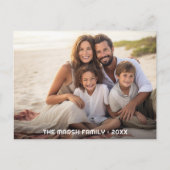 シンプル1写真フルカバレッジ – Chunky文字オーバーレイ ポストカード (正面)