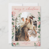 シンプル1家族カップル写真クリスマスカード シーズンカード (正面)