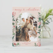 シンプル1家族カップル写真クリスマスカード シーズンカード (スタンド正面)