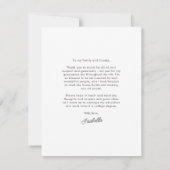 シンプル1枚の写真の卒業 サンキューカード (裏面)