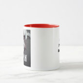 シンプル1枚の写真メリー平和なクリスマスかわいい犬 マグカップ (中央)