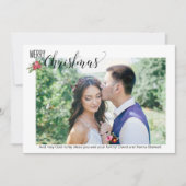 シンプル1枚の大きな横向き写真クリスマスカード カード (正面)