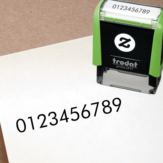 シンプル1行番号文字カスタム セルフインキングスタンプ