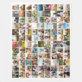 シンプル108モダン写真コラージュ フリースブランケット (正面)