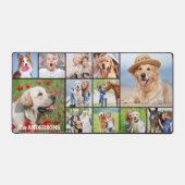 シンプル12フォトコラージュカスタムモダンパーソナライズされた デスクマット (正面)