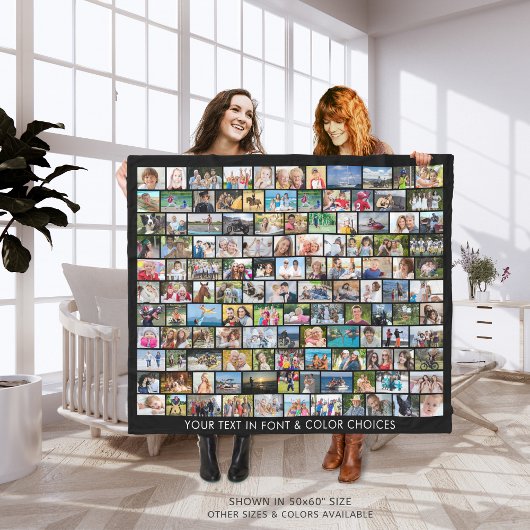 シンプル121フォトコラージュ複数の図形 フリースブランケット