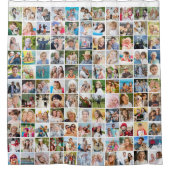 シンプル121平方フォトコラージュ シャワーカーテン (正面)