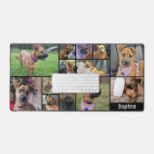 シンプル13フォトコラージュカスタムカラーパーソナライズされた デスクマット (キーボード&マウス)