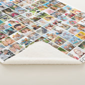 シンプル130フォトコラージュパーソナライズされたカスタム シェルパブランケット (3/4)