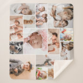 シンプル15モダンフォトコラージュシェルパブランケット(M) シェルパブランケット (正面)