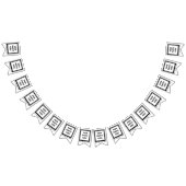 シンプル16写真と追加文字 – アップロード写真 バンティングフラッグ (全)