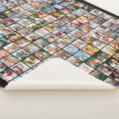 シンプル180平方フォトコラージュカスタムカラー シェルパブランケット (3/4)