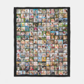 シンプル180平方フォトコラージュカスタムカラー フリースブランケット (正面)